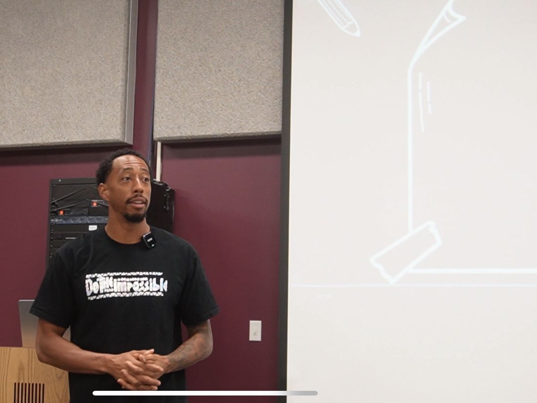 Jonathan Clark speaking to an audience